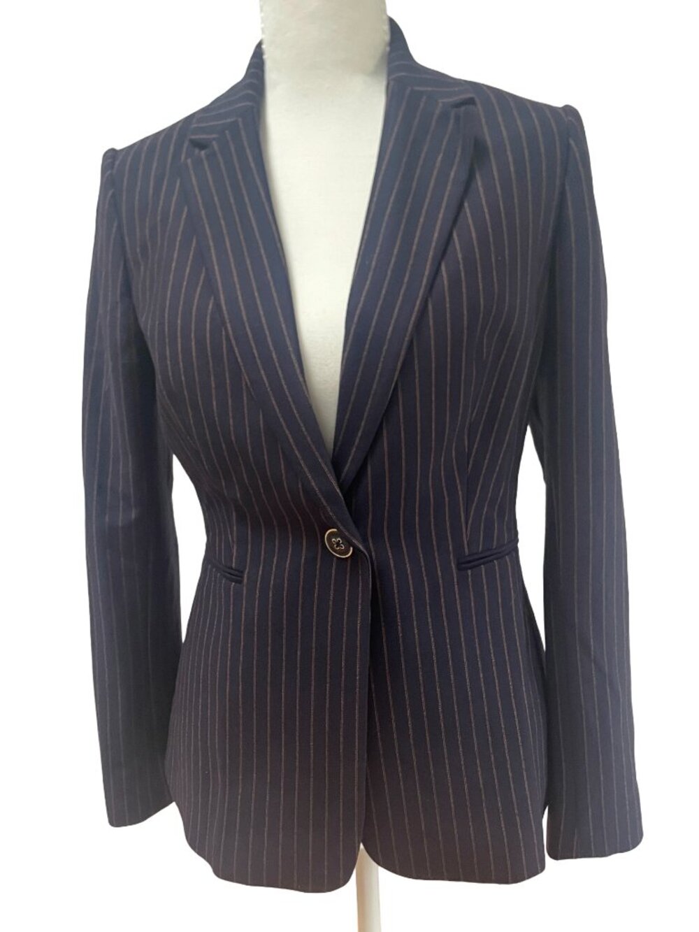 NWT Tommy Hilfiger TH Flex Pinstripe Slim Fit Blazer Size 4